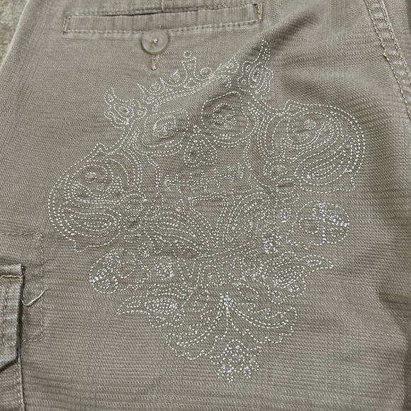 Vintage Y2k Vans Cargo Shorts Skull Brown Size 36 Skater Grunge - Picture 2 of 9